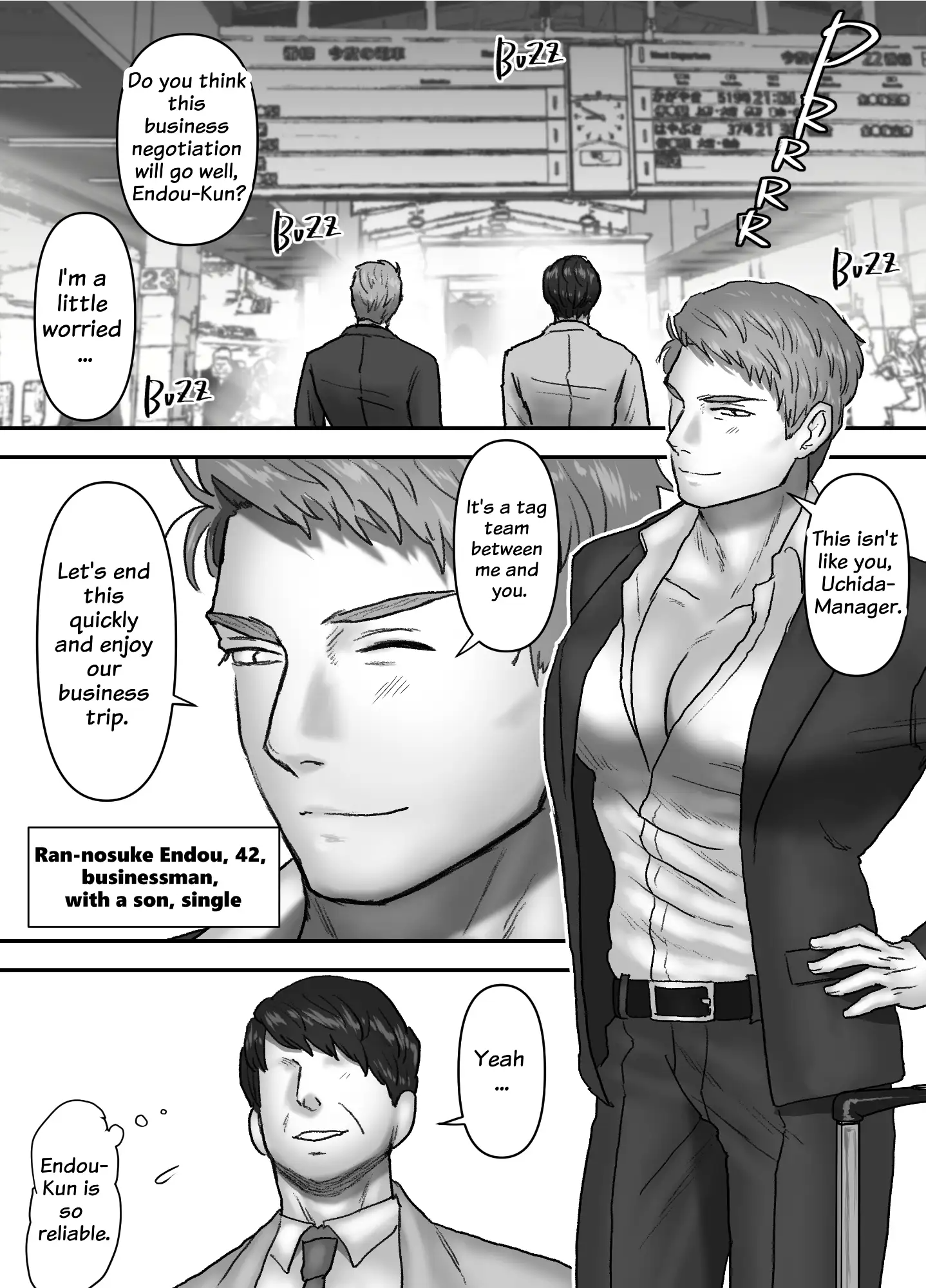 Ran-nosuke, the Dirty Slutty Businessman's Business Trip